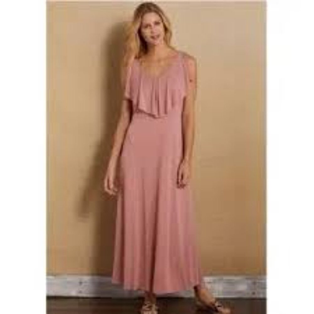 Soft Surroundings Rosanna Jersey Knit Maxi Dress X-Small